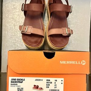 Merrell size 10 sandals in dusty mauve